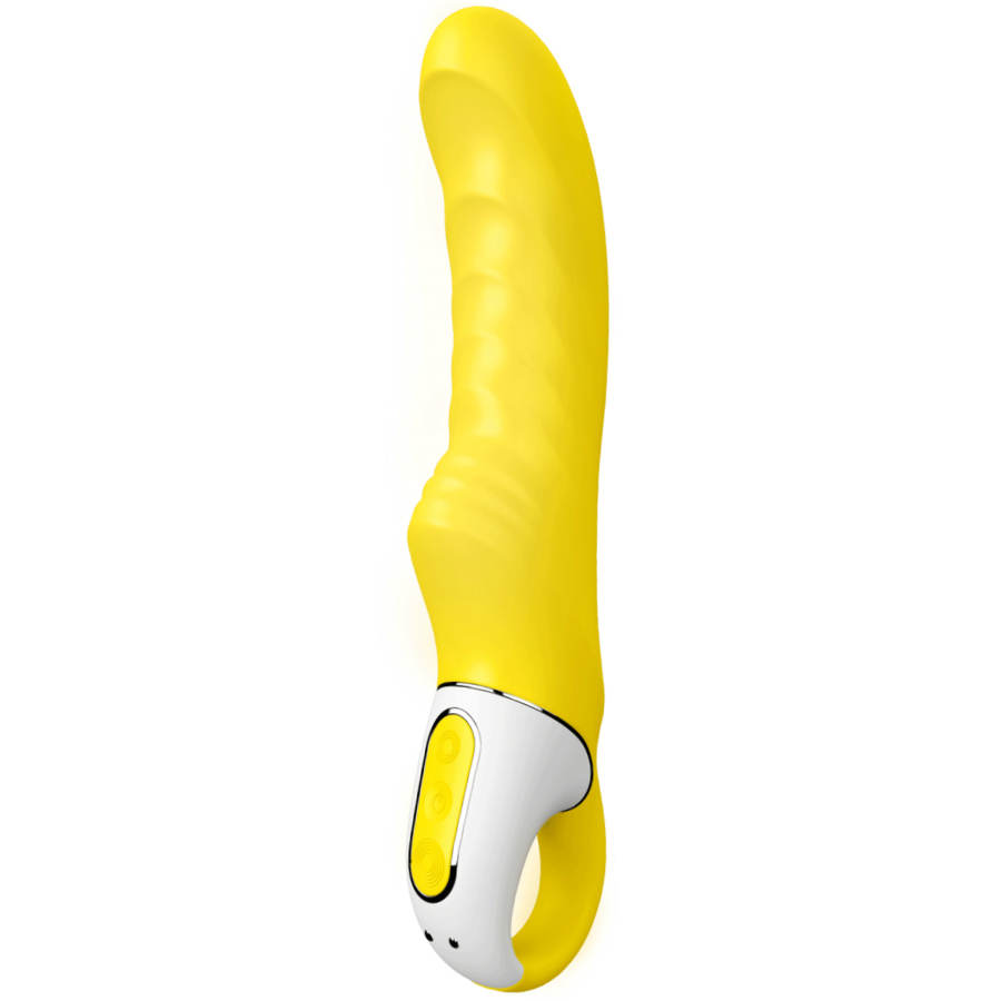 Vibromasseur point G en silicone courbé — vue de profil