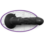 Vibrateur anal texturé avec action de poussée — vue de dos