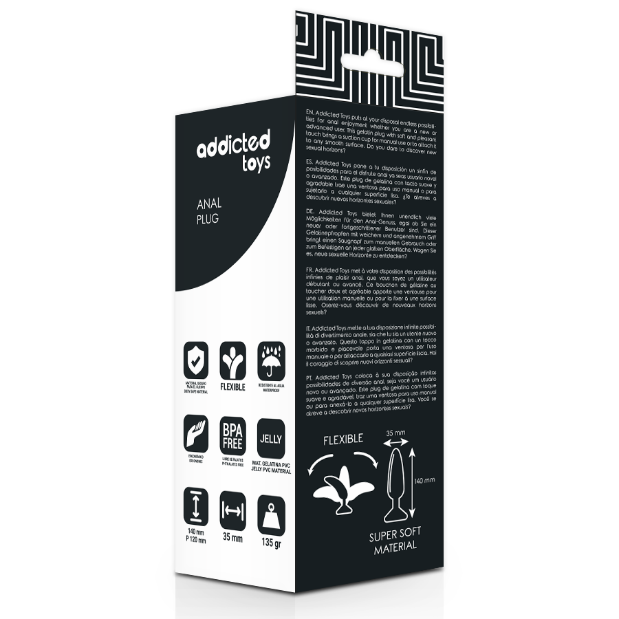 Plug anal souple d'initiation — vue de dos
