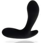 Masseur anal Addicted toys en silicone noir a deux moteurs, tige bulbeuse incurvee et bras perineal, 12,5 cm rechargeable USB et etanche, 30 fonctions vibrantes.