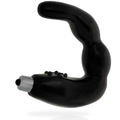 Masseur anal vibrant Addicted toys en TPR noir, tige courbee a picots avec capsule vibrante chromee, conçu pour stimuler prostate, perinee et anus sur piles.