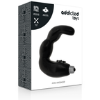Boite Addicted toys Anal Massager et masseur prostate vibrant TPR noir, relief a picots et capsule vibrante, cible prostate et perinee en douceur.