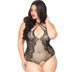 Body dentelle ouvert entrejambe Leg Avenue — vue de profil