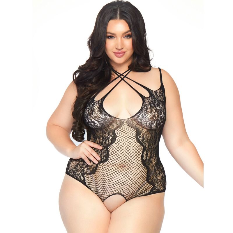 Body dentelle ouvert entrejambe Leg Avenue — vue principale