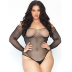 Bodystocking résille cristalisée manches longues — vue principale