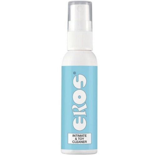 Spray bleu Eros Intimate & Toy Cleaner sans alcool, pulverisateur, nettoyant pour zone intime externe et entretien des jouets, formule douce