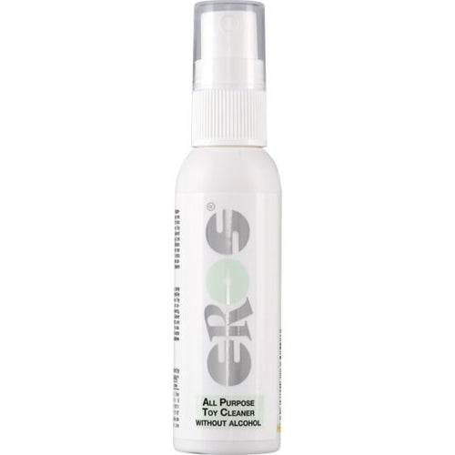 Spray blanc Eros All Purpose Toy Cleaner sans alcool, gachette pulverisateur, nettoyant tous materiaux silicone compris pour l'entretien des jouets