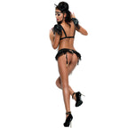 Ensemble Babette, haut porte-jarretelles et string — détail produit