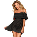 Robe courte noire Subblime avec string assorti — vue principale