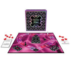 Plateau de jeu Fantasy Affairs en forme de cœur avec cartes, dé, pions et jetons cœur