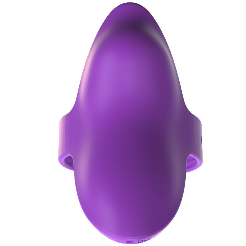Doigt vibrant Finger Vibe violet, vue de dos à la coque lisse et arrondie
