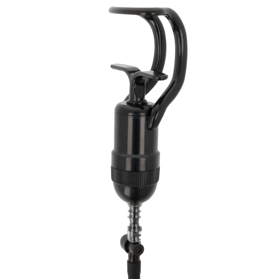 Poire d'aspiration noire de la pompe a penis Addicted RX5, embase de pompage manuel a valve, piece du systeme de vide a cylindre fume.