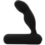 Stimulateur de prostate Bathmate en silicone noir au design ergonomique courbe grave du logo, masseur perineen vibrant rechargeable USB et 100 pour cent submersible