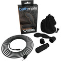 Coffret Bathmate Prostate Vibe avec stimulateur de prostate en silicone noir, bille amovible, pochette, moteur et cable USB, 10 modes de vibration submersible