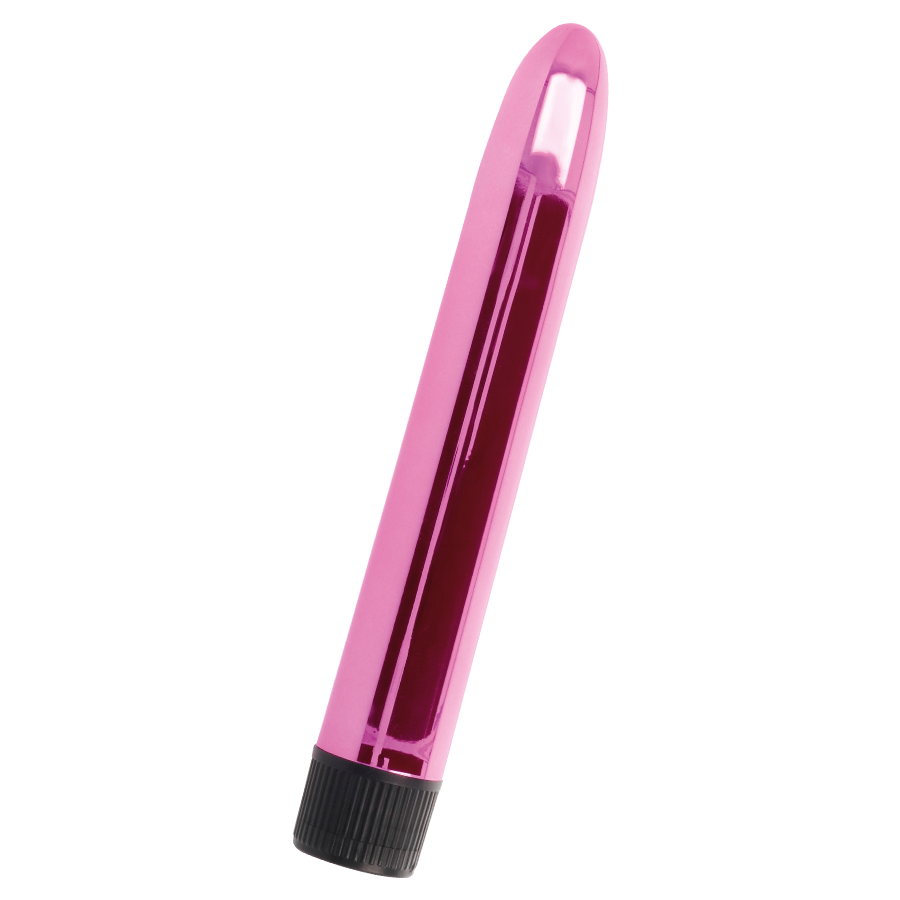 Vibromasseur Intense Vito rose en ABS, longueur 17 cm et diamètre 2,5 cm, vue de face.