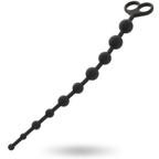 Chapelet anal en silicone doux à billes — vue de profil