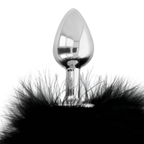 Plug anal avec queue noire Darkness — vue de profil