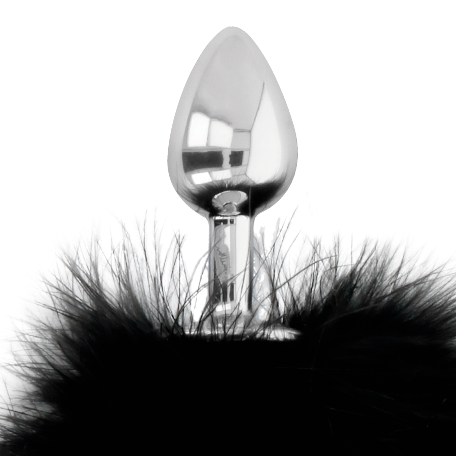 Plug anal avec queue noire Darkness — vue de profil