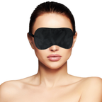 Masque occultant en satin noir réglable — détail produit