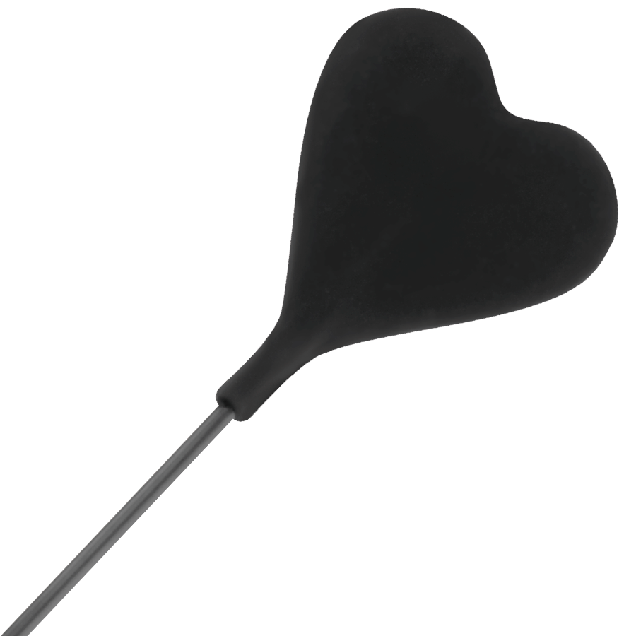 Cravache double face plume et fouet noire — détail produit