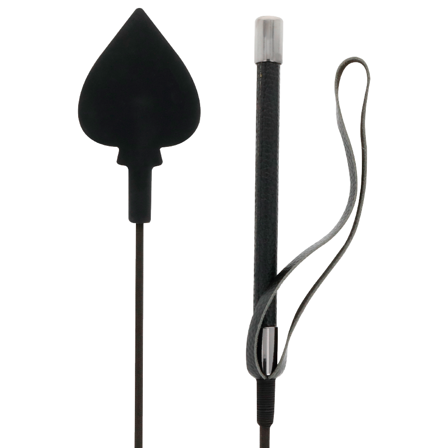 Cravache à pointe silicone manche rigide — détail produit