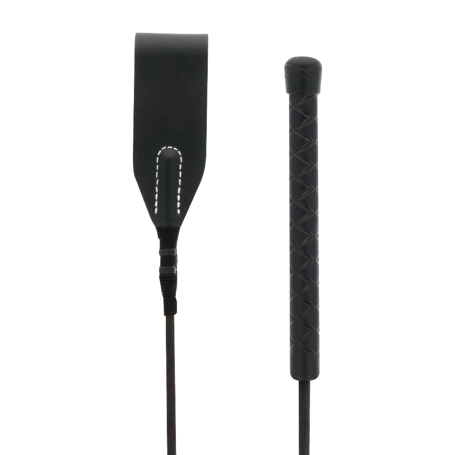 Fouet noir PVC pointe flexible — détail produit