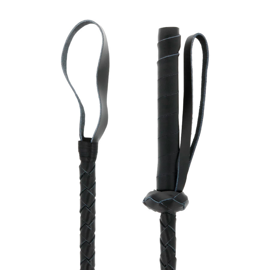 Fouet cuir BDSM discipline — détail produit
