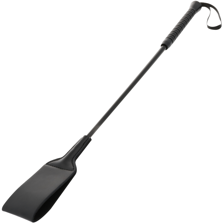 Fouet BDSM pointe PVC noir Darkness — vue principale