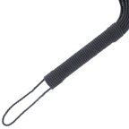 Poignee du fouet de bondage Darkness en corde tressee avec dragonne, prise ergonomique du martinet de discipline BDSM de 50 cm de qualite superieure.