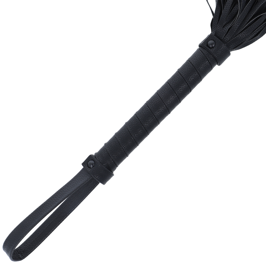 Fouet de bondage en cuir avec poignée — détail produit