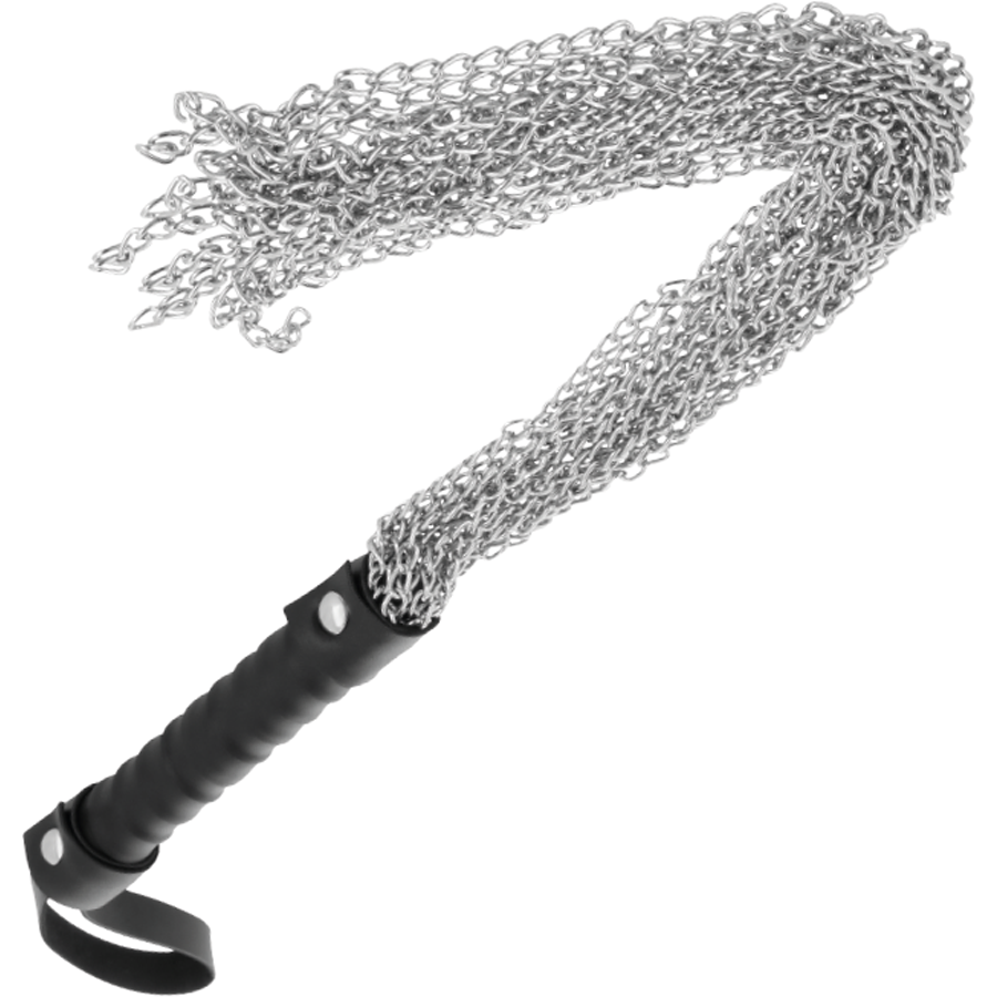 Fouet de bondage manche métal avec poignée — vue principale