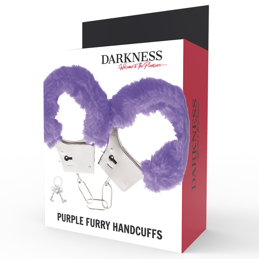 darkness menottes en metal doublees lilas
