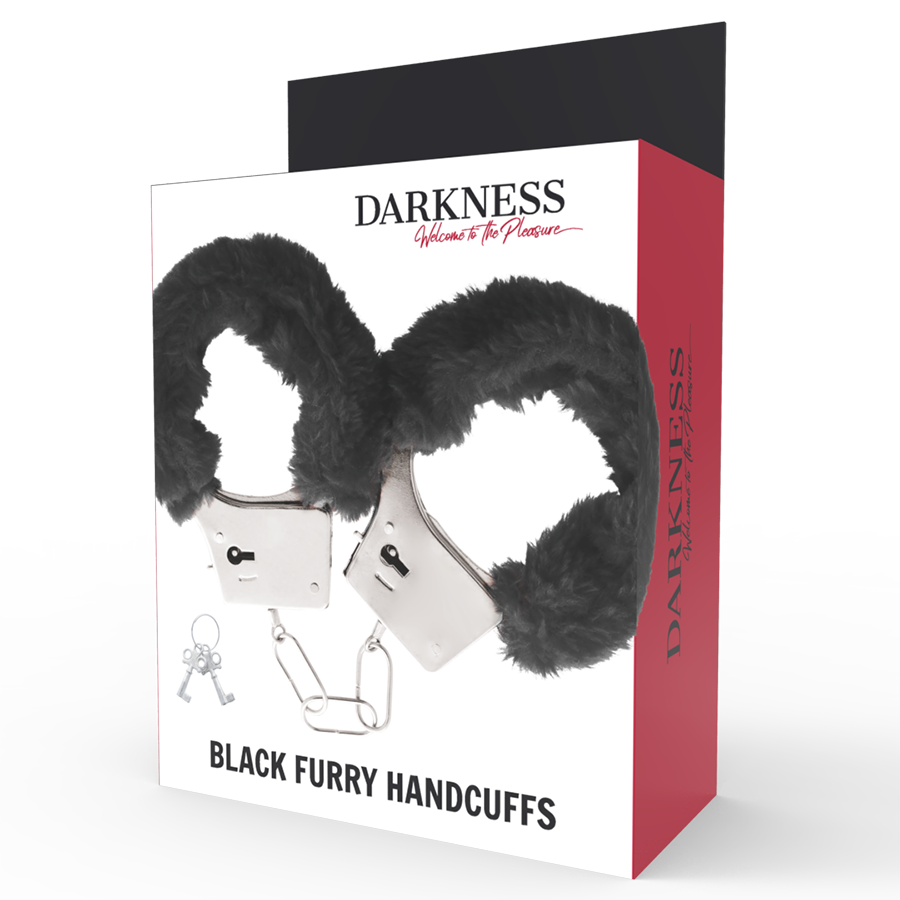 darkness menottes en metal doublees noires