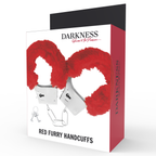 darkness menottes en metal doublees rouges