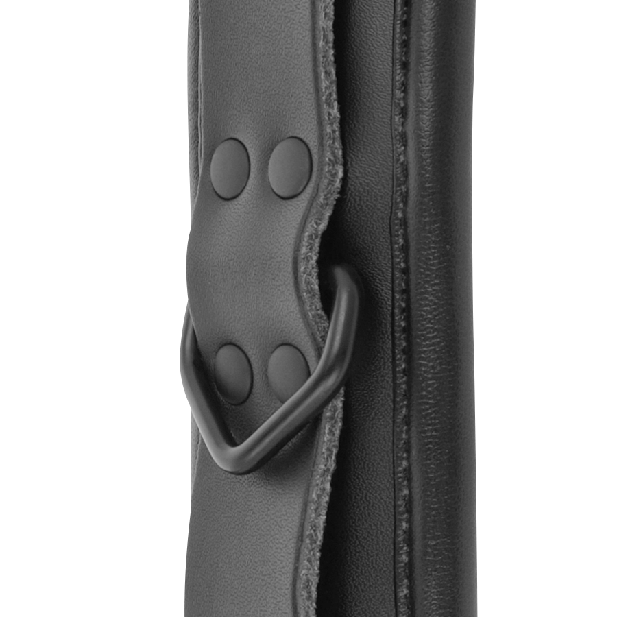 Menottes de cheville ajustables cuir synthétique noir — vue de dos