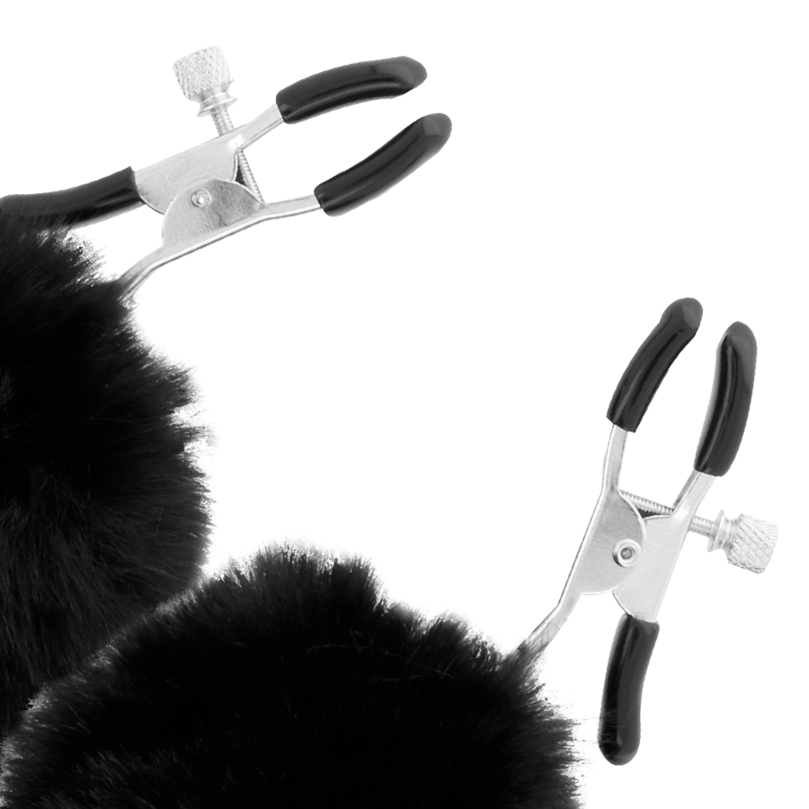 Pinces à tétons réglables avec pompons — détail produit