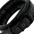 Ensemble menottes et collier cuir noir — détail base