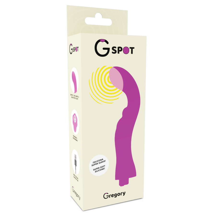Vibrateur Point G Gregory silicone rechargeable — détail texture surface