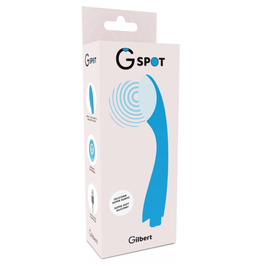 Vibromasseur point G silicone tête incurvée — détail texture surface
