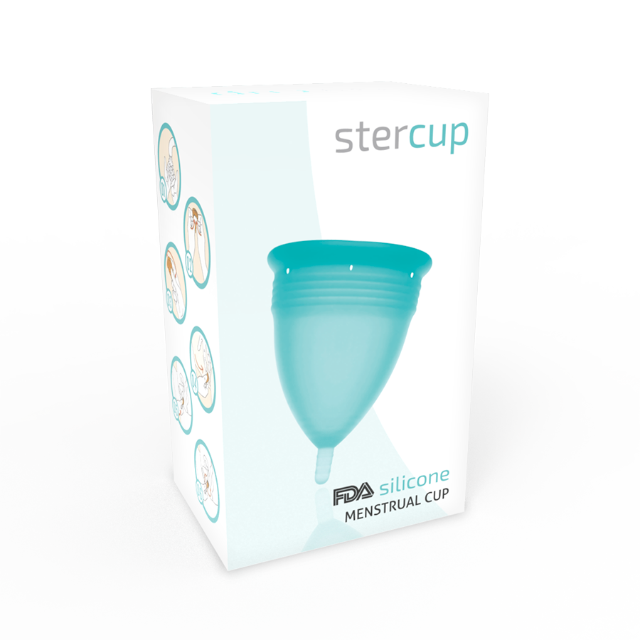 stercup coupe menstruelle en silicone fda aigue marine taille l
