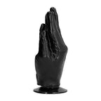 Gode fisting noir ergonomique — vue de profil