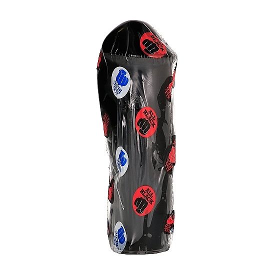 Gode réaliste All Black silicone — vue de profil