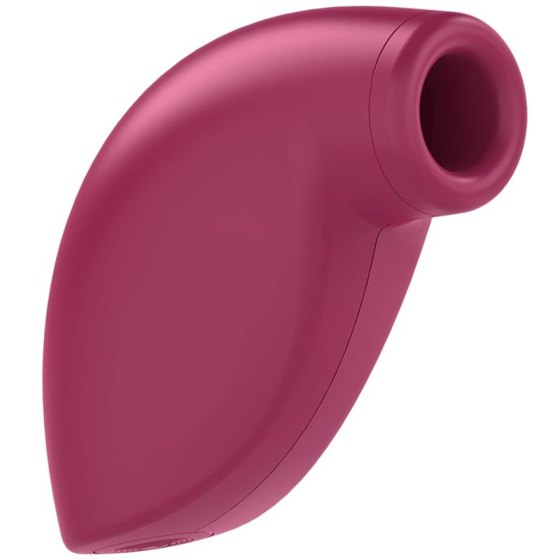 Stimulateur clitoridien Satisfyer One Night Stand rose par ondes de pression, vue de profil avec embout en silicone, modèle découverte limité à 90 minutes d’utilisation totale.