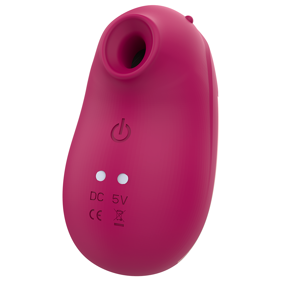 Stimulateur clitoridien Shushu aspiration vibration silicone — vue trois quarts