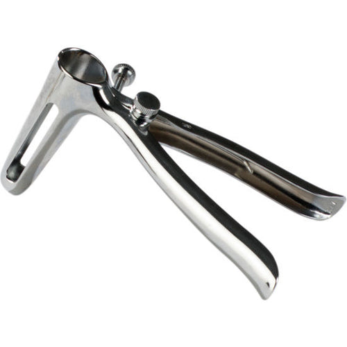 Speculum anal reglable en metal acier poli, ouverture ajustable a poignee, dispositif de dilatation progressive de 110 g a utiliser avec du lubrifiant