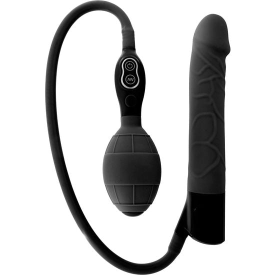 Plug anal gonflable vibrant en silicone — vue principale