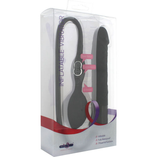 Plug anal gonflable vibrant en silicone — détail produit