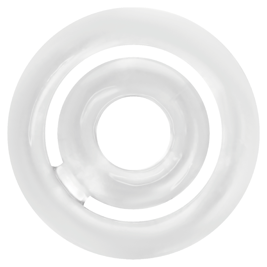 Anneau pénien Potenz silicone transparent double — vue principale