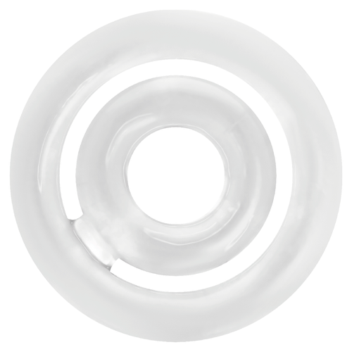 Anneau pénien Potenz silicone transparent double — vue principale