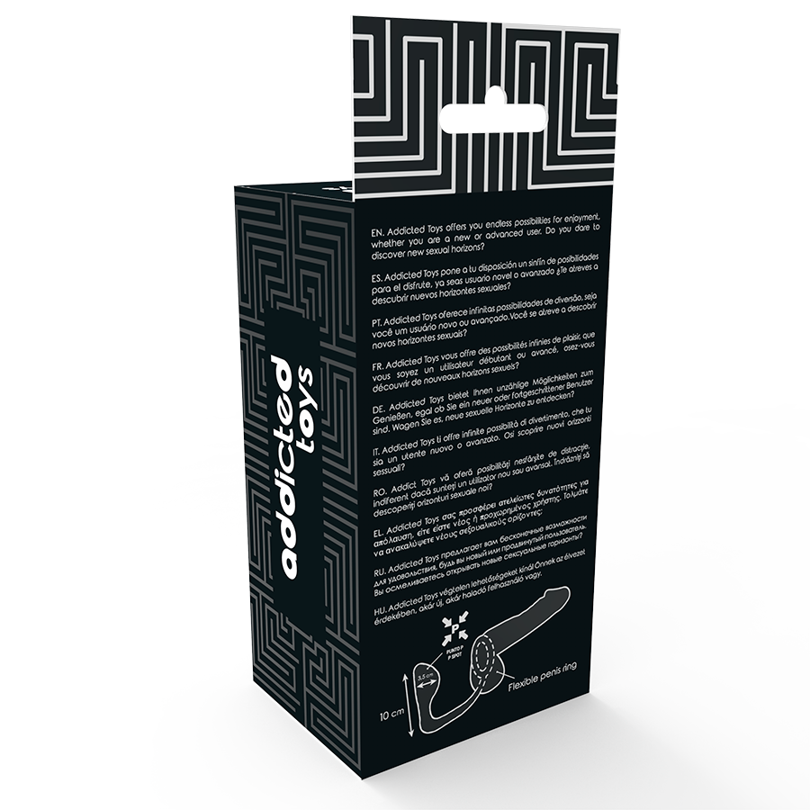 addicted toys plug anal avec anneau penis noir